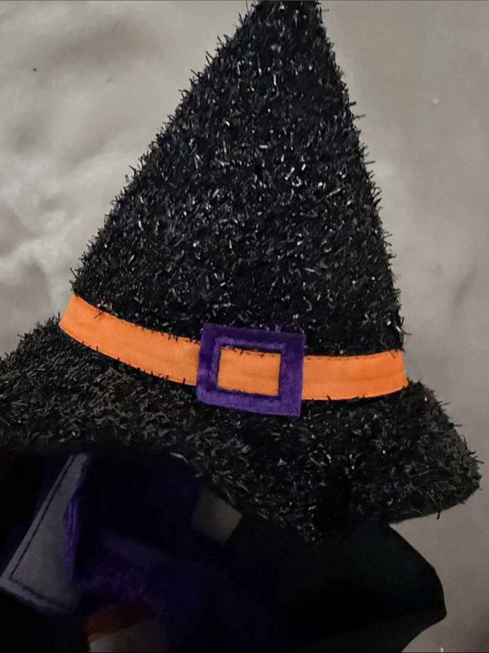 Dog Witch Costume Dress with Hat - Purple & Orange size small